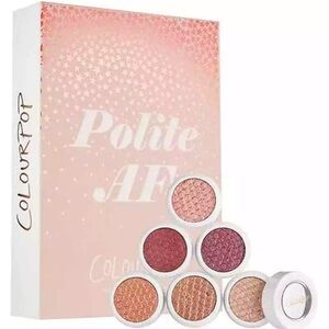 COLOURPOP Polite AF Super Shock Shadow Collection 6 Piece Set Full Size NIB